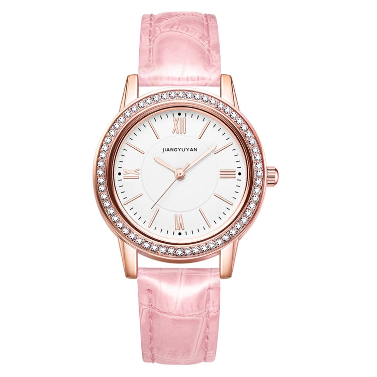 1665JIAYUYAN Fashion  Women Quartz Wrist Watch with PU Leather band and alloy watch case