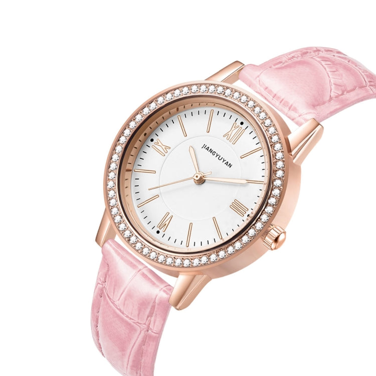 1665JIAYUYAN Fashion  Women Quartz Wrist Watch with PU Leather band and alloy watch case