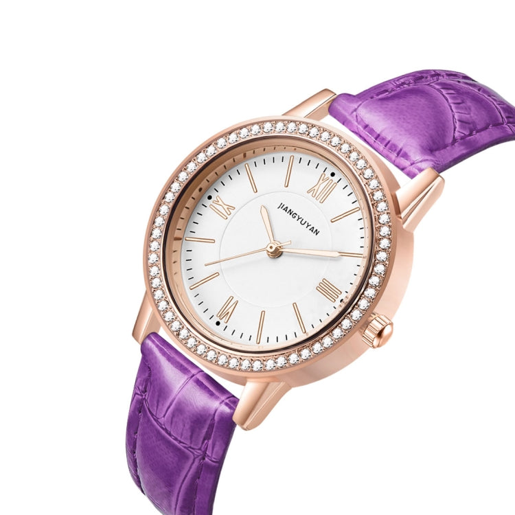 1665JIAYUYAN Fashion  Women Quartz Wrist Watch with PU Leather band and alloy watch case