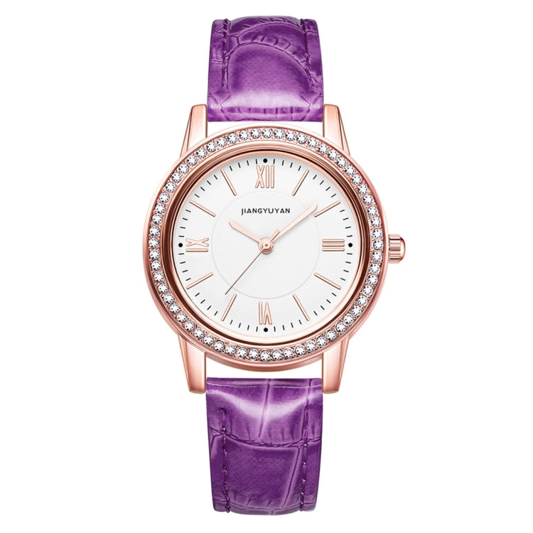 1665JIAYUYAN Fashion  Women Quartz Wrist Watch with PU Leather band and alloy watch case