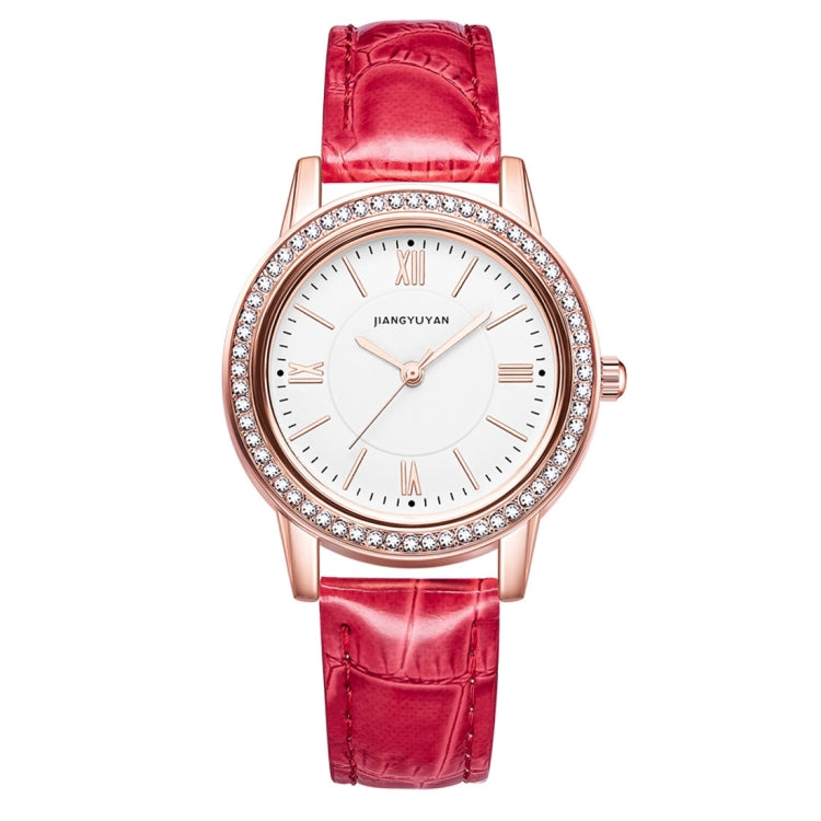1665JIAYUYAN Fashion  Women Quartz Wrist Watch with PU Leather band and alloy watch case