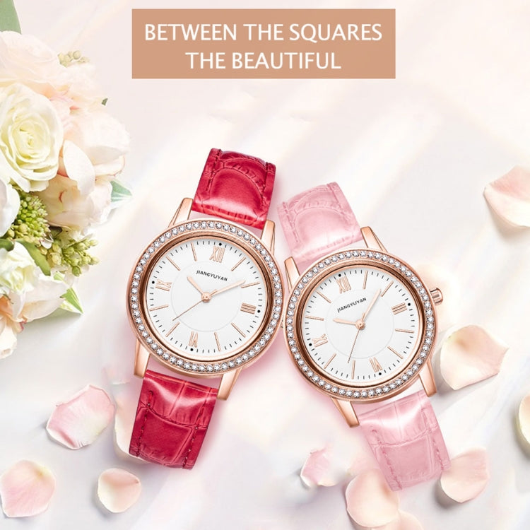 1665JIAYUYAN Fashion  Women Quartz Wrist Watch with PU Leather band and alloy watch case