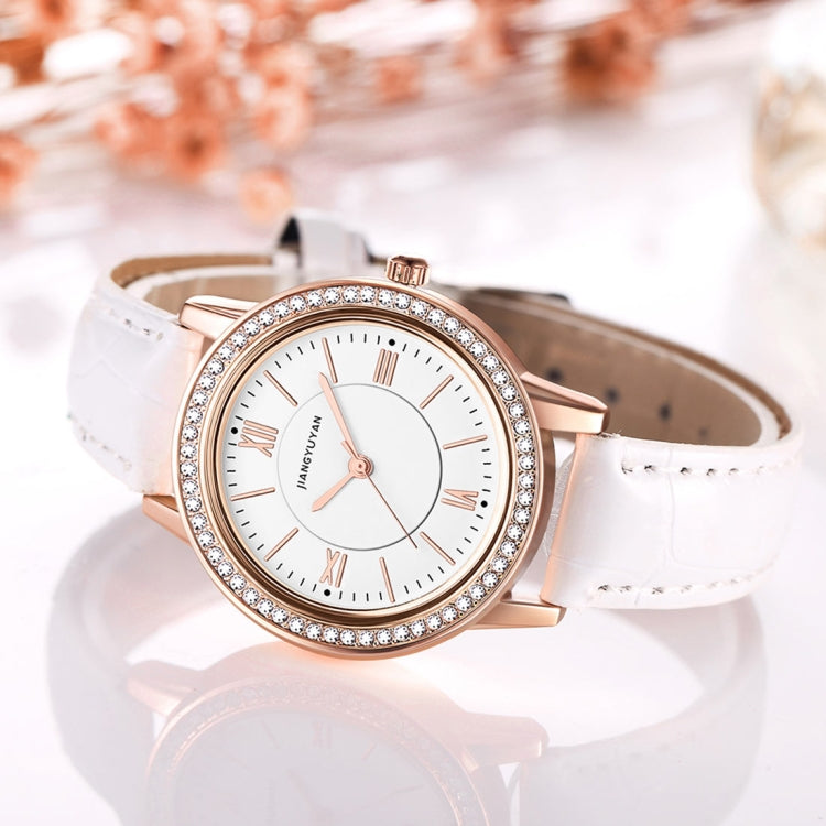 1665JIAYUYAN Fashion  Women Quartz Wrist Watch with PU Leather band and alloy watch case