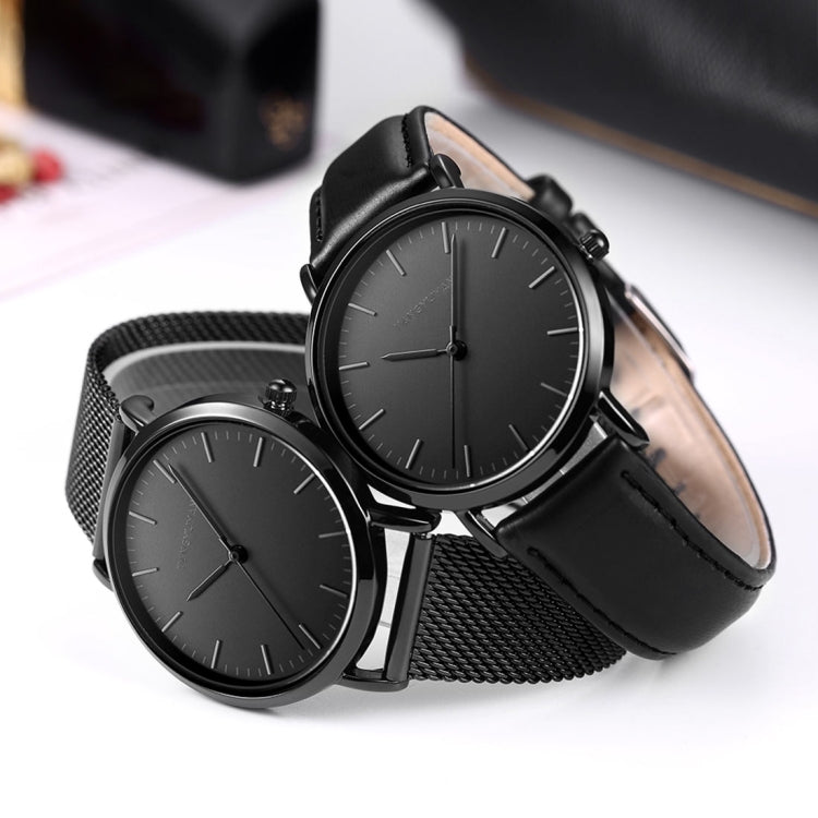 1469 JIAYUYAN Quartz Wrist Watch with Stainless Steel Band Watch Couple Watch For Man(Black)