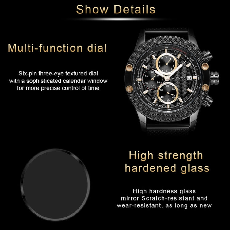 1750 JIAYUYAN Fashion Quartz Wrist Watch with Multi-function Small Dail & Calendar &Luminous Pointer Steel Band  Watch For Man