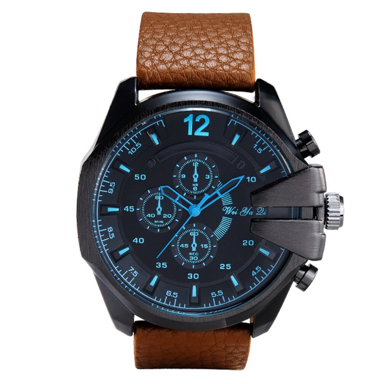 WeiYaQi 89017 Fashion Wrist Watch with Brown Leather Band