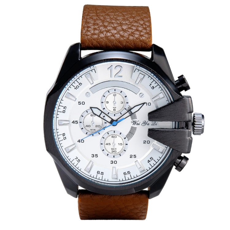WeiYaQi 89017 Fashion Wrist Watch with Brown Leather Band