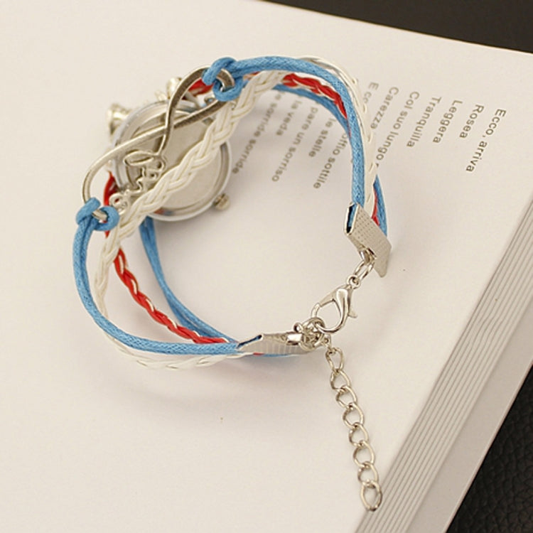 JIANGYUYAN PU Woven Strap Cheers GL68 Quartz Movement Bracelet Watch with Lobster Clasp