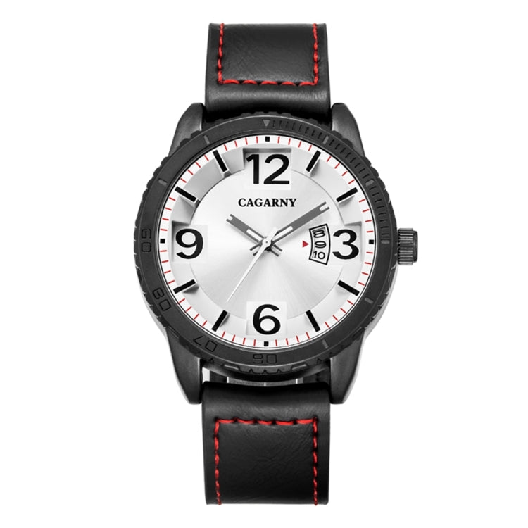 CAGARNY 9857 Fashion Quartz Movement Wrist Watch with Leather Band