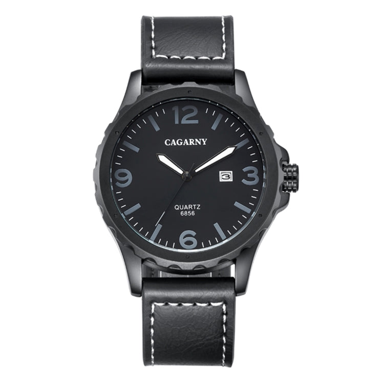 CAGARNY 6856 Fashion Quartz Movement Wrist Watch with Leather Band