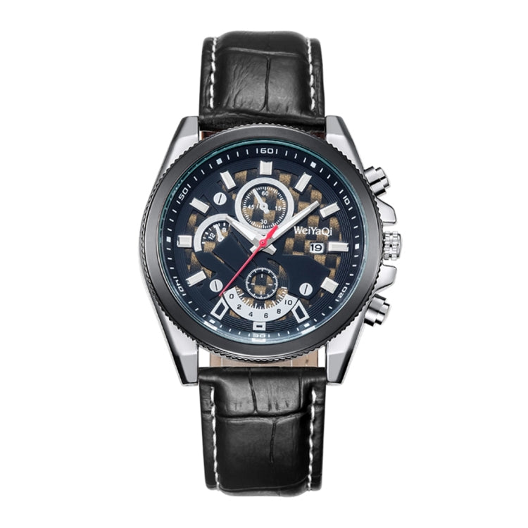 WeiYaQi 89032 Fashion Quartz Movement Wrist Watch with Leather Band