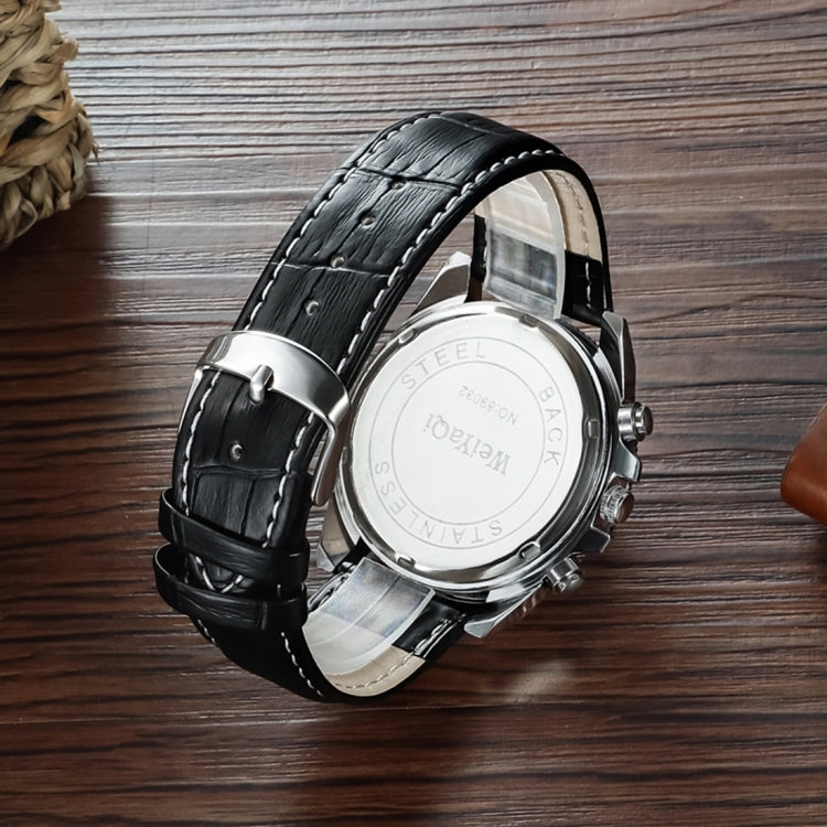 WeiYaQi 89032 Fashion Quartz Movement Wrist Watch with Leather Band
