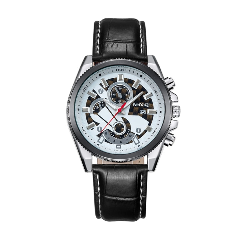 WeiYaQi 89032 Fashion Quartz Movement Wrist Watch with Leather Band