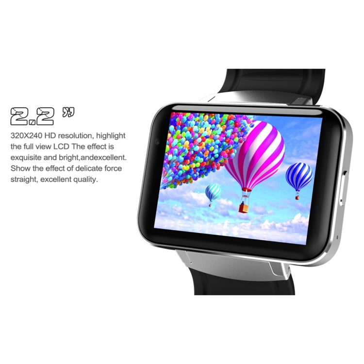 DOMINO DM98 Smart Watch Phone, 512MB + 4GB, 2.2 inch IPS Capacitive Touch Screen MT6572A Dual Core 1.2Ghz Bluetooth 4.0 Smart Watch Phone, Support GSM / WCDMA / WiFi / GPS / BT / Facebook / WhatsApp / Apps From Downloading / Anti-lost(Black)
