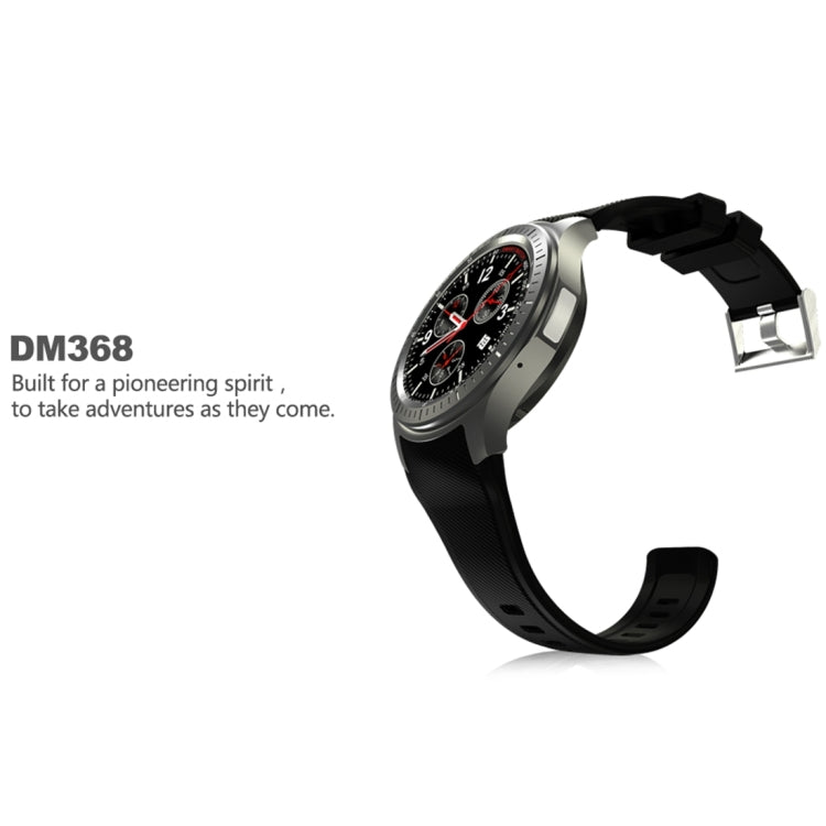 DOMINO DM368 Smart Watch Phone, 512MB + 8GB, 1.39 inch AMOLED Display Capacitive Touch Screen MTK6580 Quad Core 1.3Ghz Bluetooth 4.0 Smart Watch Phone, Support GSM / WCDMA / WiFi / GPS / BT / Facebook / Whatapp / Apps From Downloading / Anti-lost