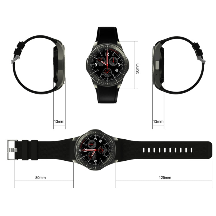 DOMINO DM368 Smart Watch Phone, 512MB + 8GB, 1.39 inch AMOLED Display Capacitive Touch Screen MTK6580 Quad Core 1.3Ghz Bluetooth 4.0 Smart Watch Phone, Support GSM / WCDMA / WiFi / GPS / BT / Facebook / Whatapp / Apps From Downloading / Anti-lost
