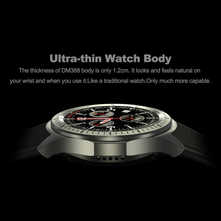 DOMINO DM368 Smart Watch Phone, 512MB + 8GB, 1.39 inch AMOLED Display Capacitive Touch Screen MTK6580 Quad Core 1.3Ghz Bluetooth 4.0 Smart Watch Phone, Support GSM / WCDMA / WiFi / GPS / BT / Facebook / Whatapp / Apps From Downloading / Anti-lost