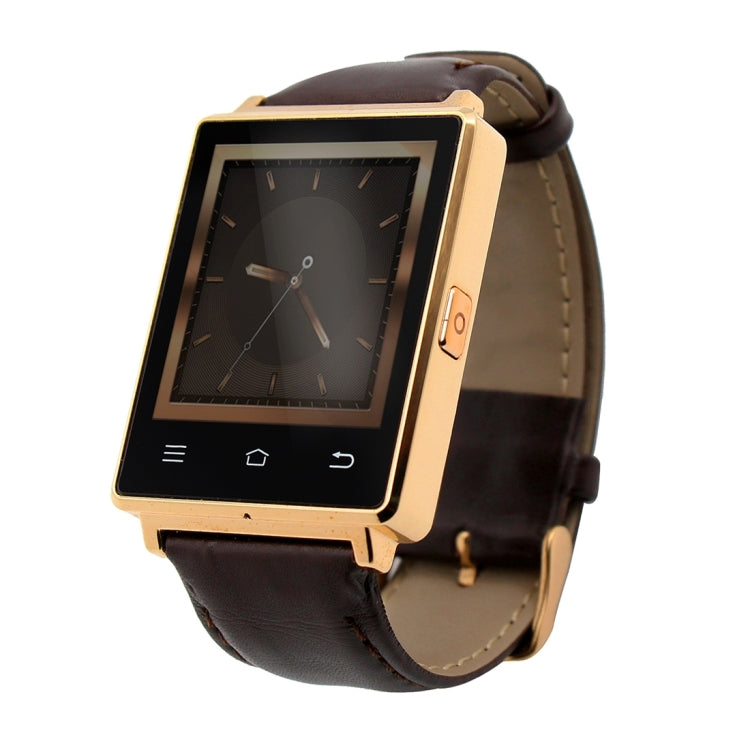 DTNO.1 D6 Smart Watch Phone, 1GB+8GB, 1.63 inch Android 5.1 MTK6580 Quad Core 1.3GHz, Network: 3G, Support Heart Rate Monitor & Pedometer & GPS & WiFi & Bluetooth & FM radio & Recording &  Barometer & Stopwatch(Gold)