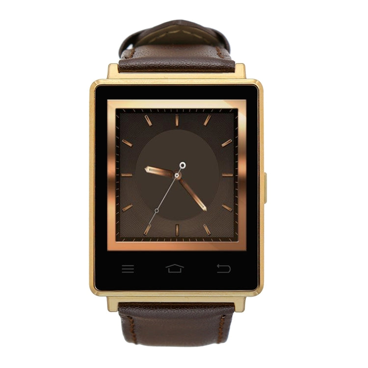 DTNO.1 D6 Smart Watch Phone, 1GB+8GB, 1.63 inch Android 5.1 MTK6580 Quad Core 1.3GHz, Network: 3G, Support Heart Rate Monitor & Pedometer & GPS & WiFi & Bluetooth & FM radio & Recording &  Barometer & Stopwatch(Gold)