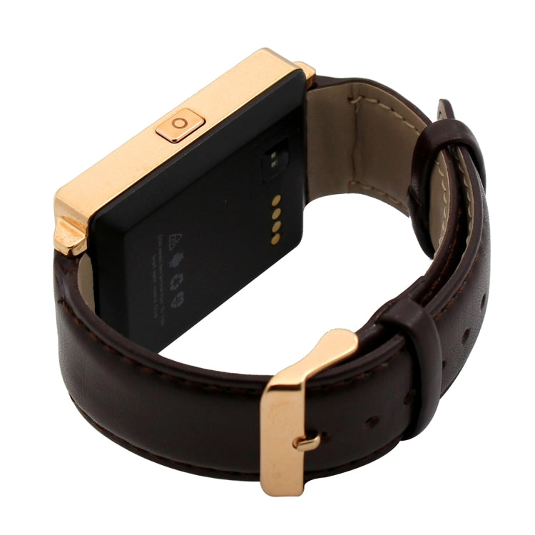 DTNO.1 D6 Smart Watch Phone, 1GB+8GB, 1.63 inch Android 5.1 MTK6580 Quad Core 1.3GHz, Network: 3G, Support Heart Rate Monitor & Pedometer & GPS & WiFi & Bluetooth & FM radio & Recording &  Barometer & Stopwatch(Gold)