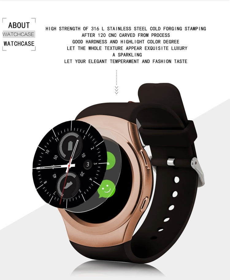 DTNO.1 G3 Smart Watch Phone, 64MB+128MB, 1.3 inch Linkit MTK2502C, Network: 2G, Support Heart Rate Monitor & Pedometer & Bluetooth & Sleep Monitor & Sedentary Reminder & Stopwatch(Black)
