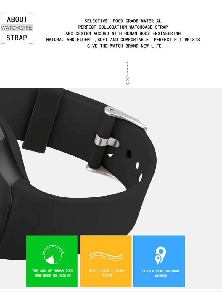 DTNO.1 G3 Smart Watch Phone, 64MB+128MB, 1.3 inch Linkit MTK2502C, Network: 2G, Support Heart Rate Monitor & Pedometer & Bluetooth & Sleep Monitor & Sedentary Reminder & Stopwatch(Black)