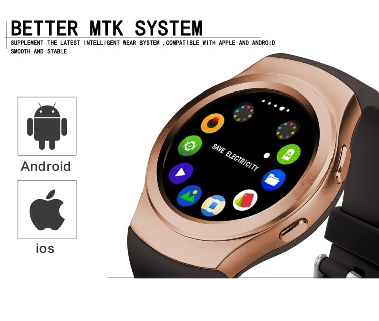 DTNO.1 G3 Smart Watch Phone, 64MB+128MB, 1.3 inch Linkit MTK2502C, Network: 2G, Support Heart Rate Monitor & Pedometer & Bluetooth & Sleep Monitor & Sedentary Reminder & Stopwatch(Black)