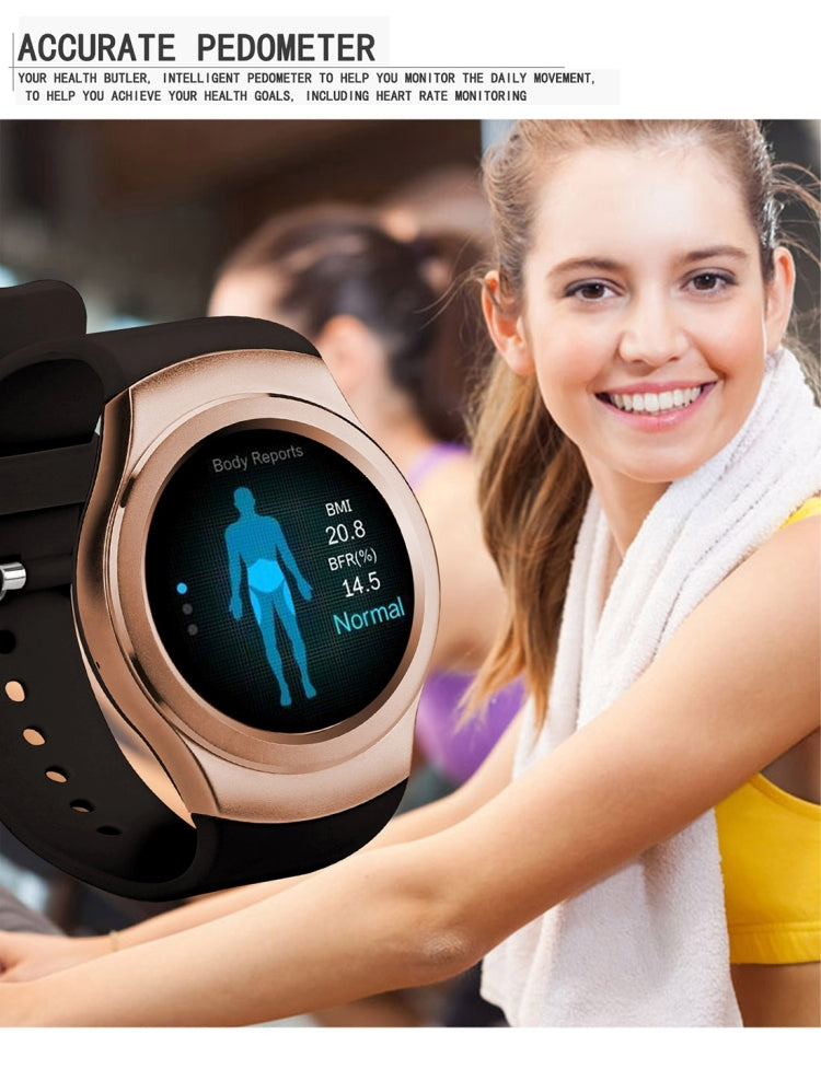 DTNO.1 G3 Smart Watch Phone, 64MB+128MB, 1.3 inch Linkit MTK2502C, Network: 2G, Support Heart Rate Monitor & Pedometer & Bluetooth & Sleep Monitor & Sedentary Reminder & Stopwatch(Black)