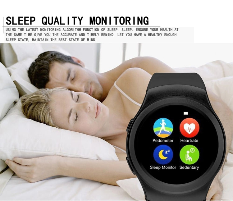 DTNO.1 G3 Smart Watch Phone, 64MB+128MB, 1.3 inch Linkit MTK2502C, Network: 2G, Support Heart Rate Monitor & Pedometer & Bluetooth & Sleep Monitor & Sedentary Reminder & Stopwatch(Black)