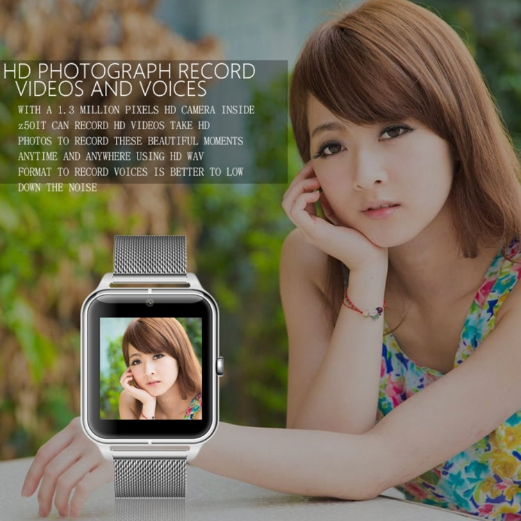 Z50 Smart Watch Phone, 1.54 inch IPS Touch Screen, Support SIM Card & TF Card, Bluetooth, GSM, 0.3MP Camera, Pedometer, Sedentary Alarm, Sleep Monitor, GPS, Remote Camera, Anti-lost Function