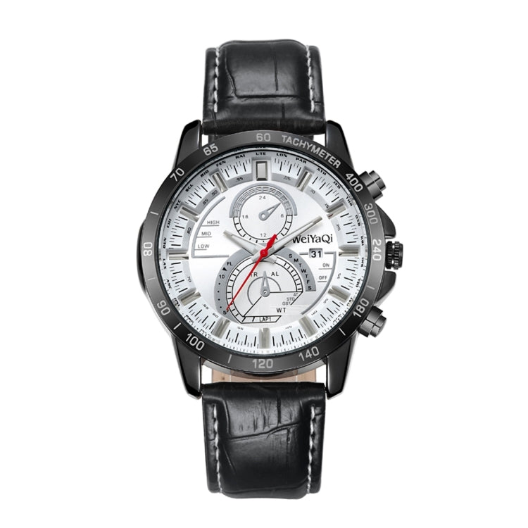 WeiYaQi 89030 Fashion Quartz Movement Wrist Watch with Leather Band