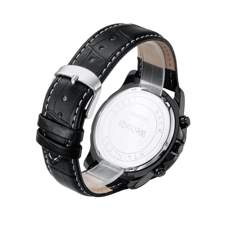 WeiYaQi 89030 Fashion Quartz Movement Wrist Watch with Leather Band