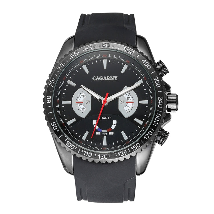 CAGARNY 6827 Fashionable Majestic  Student Quartz Sport Wrist Watch with Silicone Band for Men