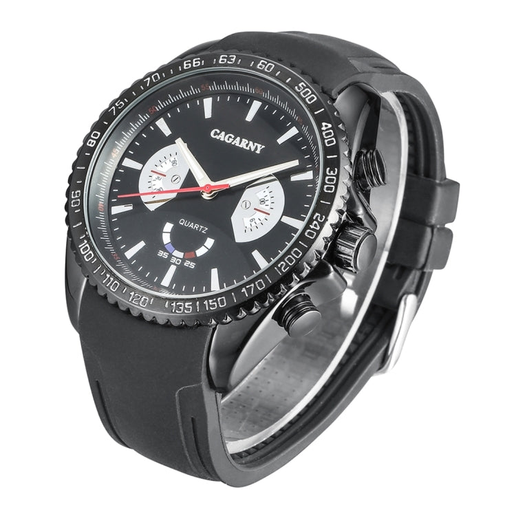 CAGARNY 6827 Fashionable Majestic  Student Quartz Sport Wrist Watch with Silicone Band for Men