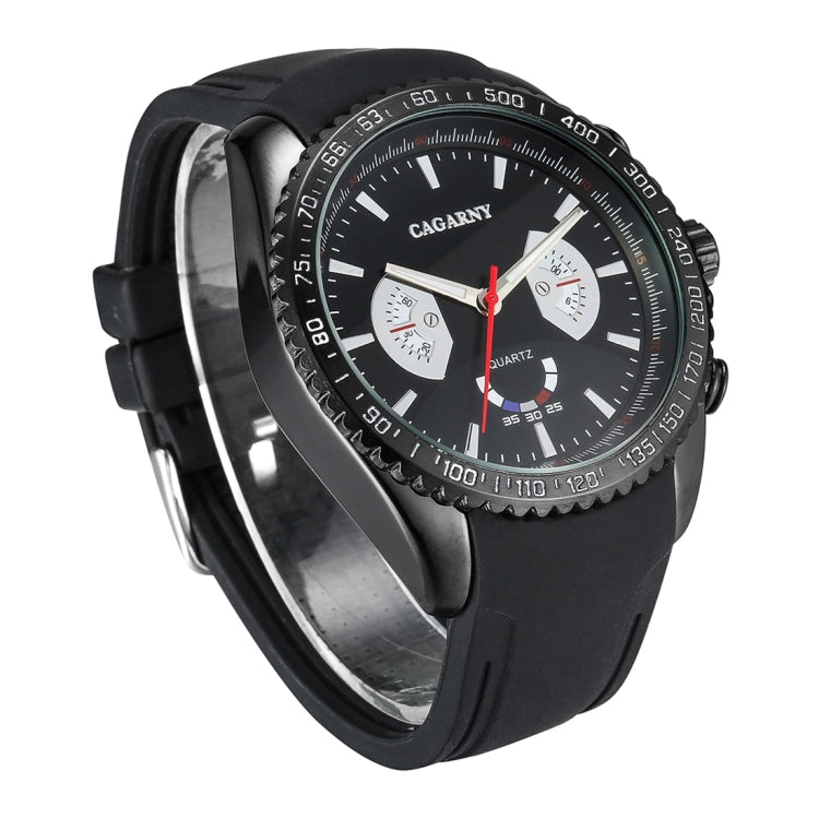 CAGARNY 6827 Fashionable Majestic  Student Quartz Sport Wrist Watch with Silicone Band for Men
