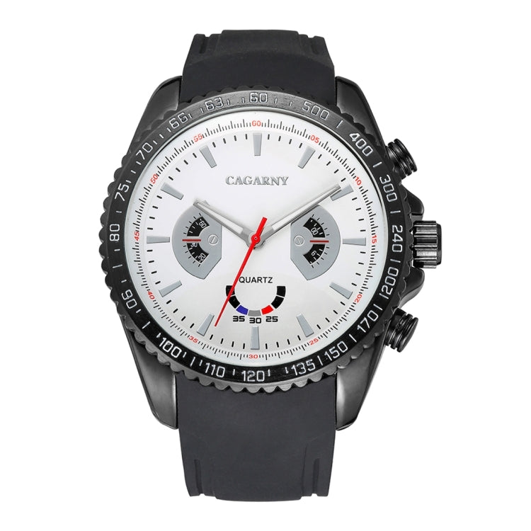 CAGARNY 6827 Fashionable Majestic  Student Quartz Sport Wrist Watch with Silicone Band for Men