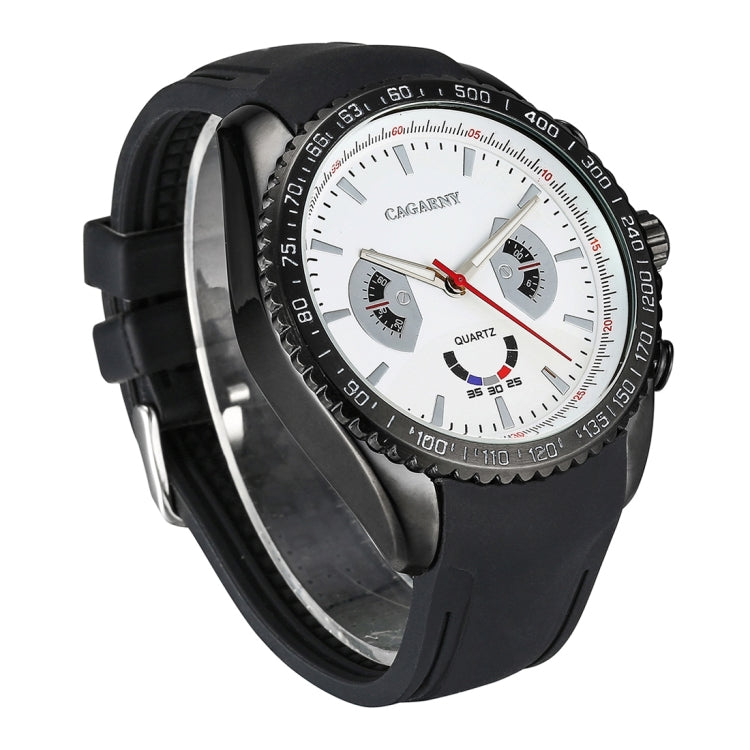 CAGARNY 6827 Fashionable Majestic  Student Quartz Sport Wrist Watch with Silicone Band for Men