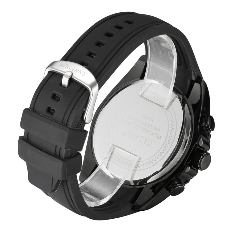 CAGARNY 6827 Fashionable Majestic  Student Quartz Sport Wrist Watch with Silicone Band for Men