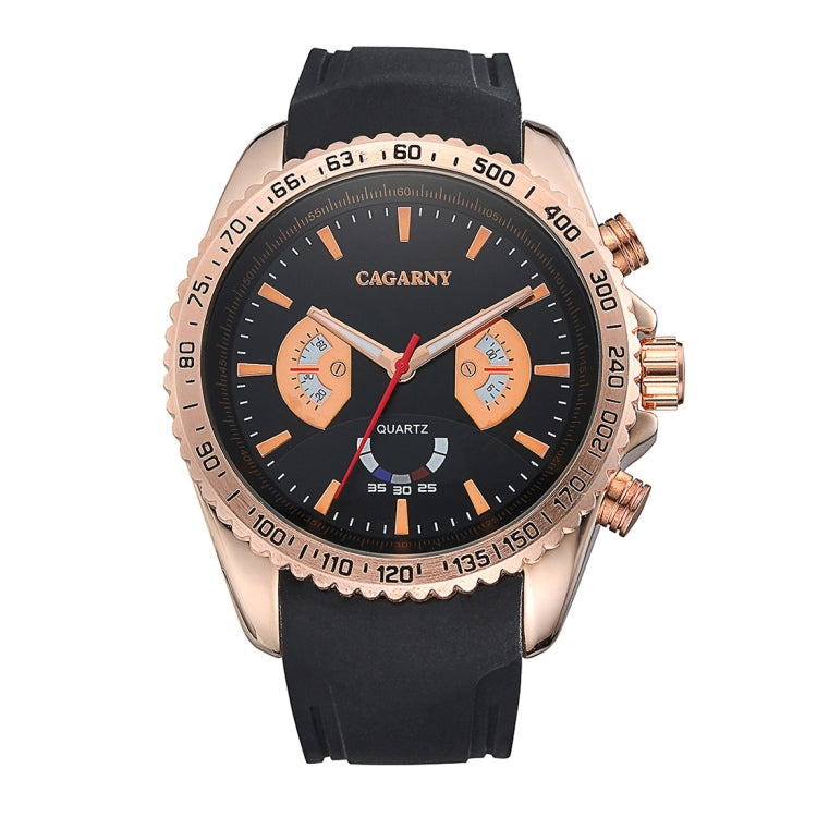 CAGARNY 6827 Fashionable Majestic  Student Quartz Sport Wrist Watch with Silicone Band for Men