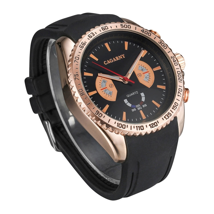 CAGARNY 6827 Fashionable Majestic  Student Quartz Sport Wrist Watch with Silicone Band for Men
