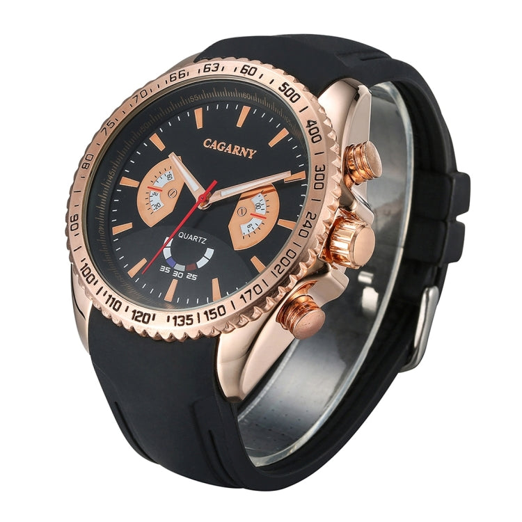 CAGARNY 6827 Fashionable Majestic  Student Quartz Sport Wrist Watch with Silicone Band for Men