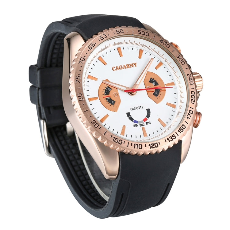 CAGARNY 6827 Fashionable Majestic  Student Quartz Sport Wrist Watch with Silicone Band for Men