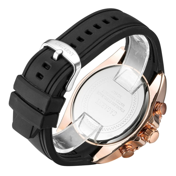 CAGARNY 6827 Fashionable Majestic  Student Quartz Sport Wrist Watch with Silicone Band for Men