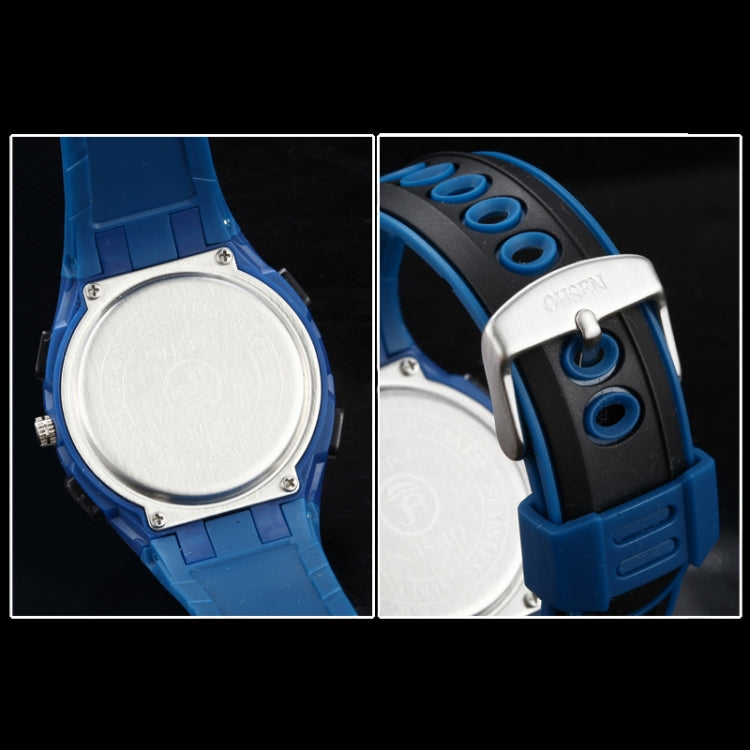 OHSEN Round Dial Calendar LED Display Pointer Small Dial Design Fashion Men Quartz Watch with Silicone Band