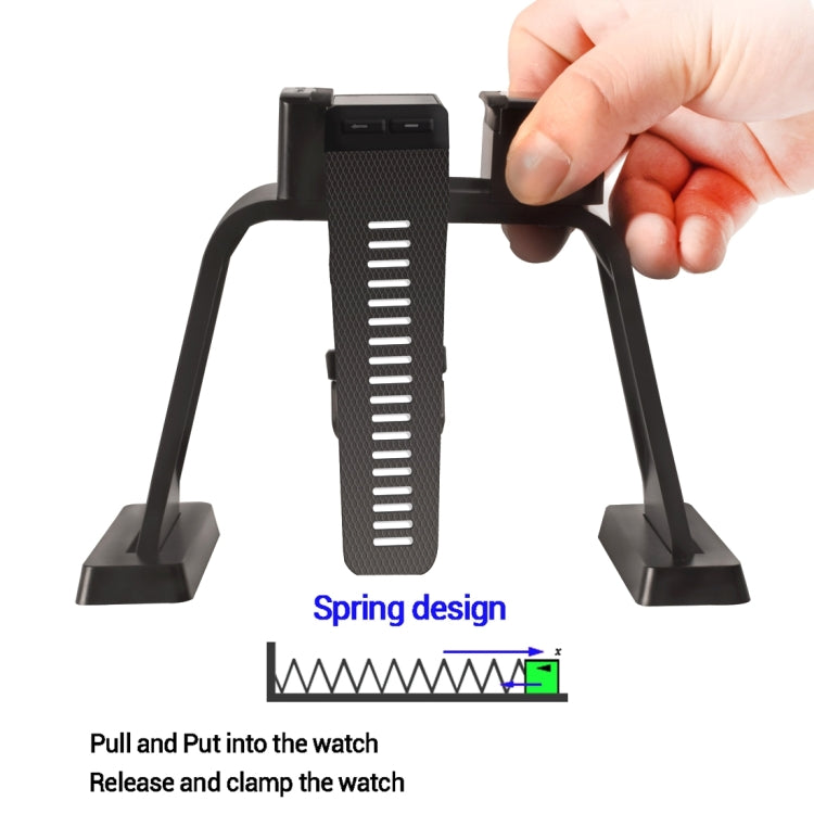 For Garmin Vivoactive HR CE / RoHS / FCC Certificated Charger Charging Dock Base Cradle Holder with 1.2m Charging Cable(Black)