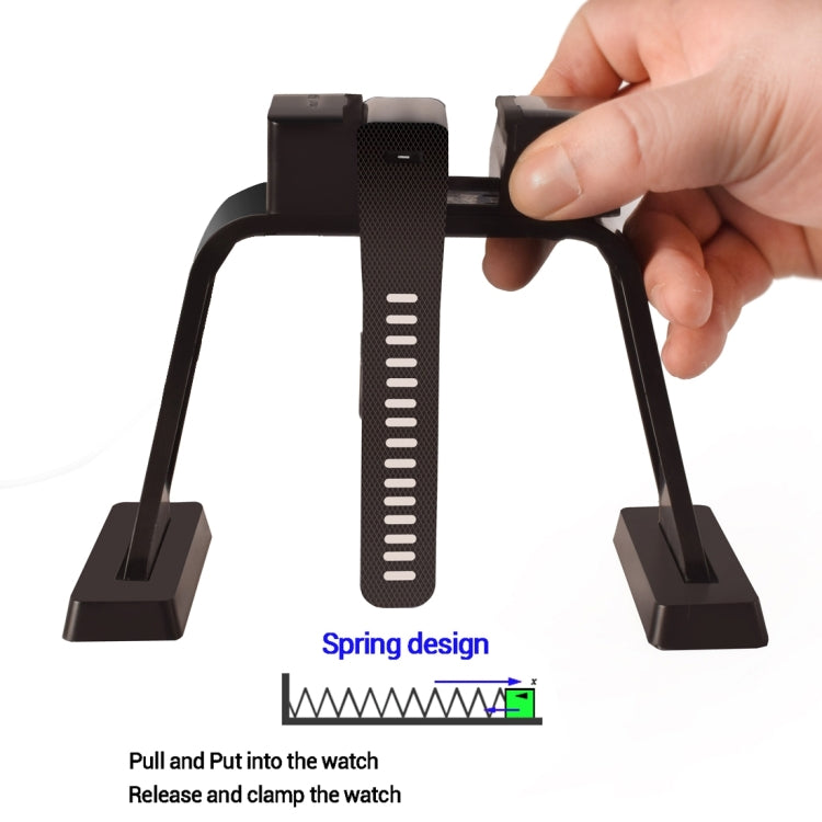 For Garmin Vivosmart HR+ CE / RoHS / FCC Certificated Charger Charging Dock Base Cradle Holder with 1.2m Charging Cable(Black)