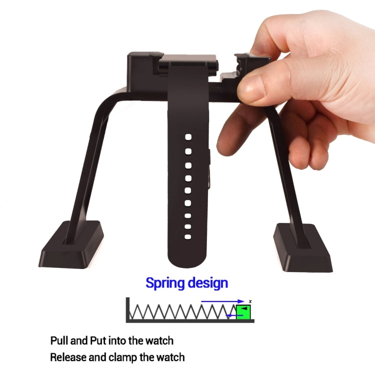 For Pebble 1 CE / RoHS / FCC Certificated Charger Charging Dock Base Cradle Holder with 1.2m Charging Cable (Black)