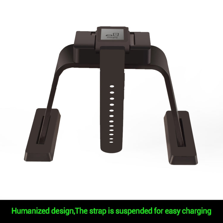 For Pebble 2+ / 2 SE CE / RoHS / FCC Certificated Charger Charging Dock Base Cradle Holder with 1.2m Charging Cable (Black)