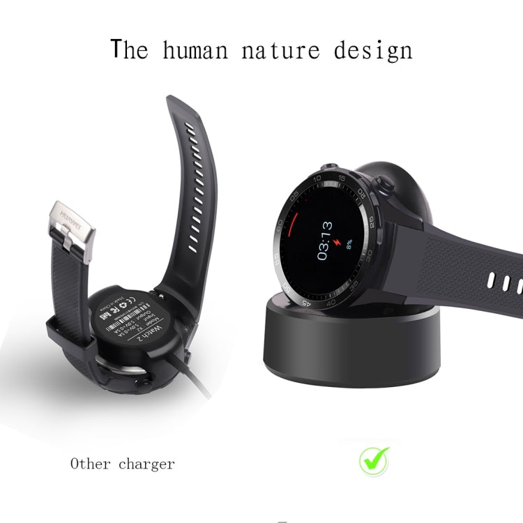 For Huawei Watch Second Generation Charger Charging Dock Base Stand Holder with 1.2m Charging Cable(Black)