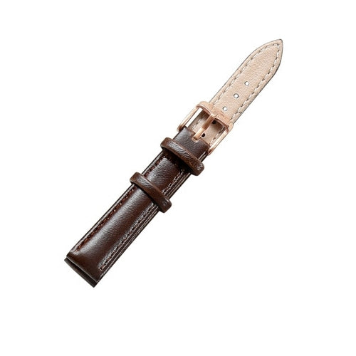 CAGARNY Simple Fashion Watches Band Gold Buckle Leather Watch Band, Width: 14mm